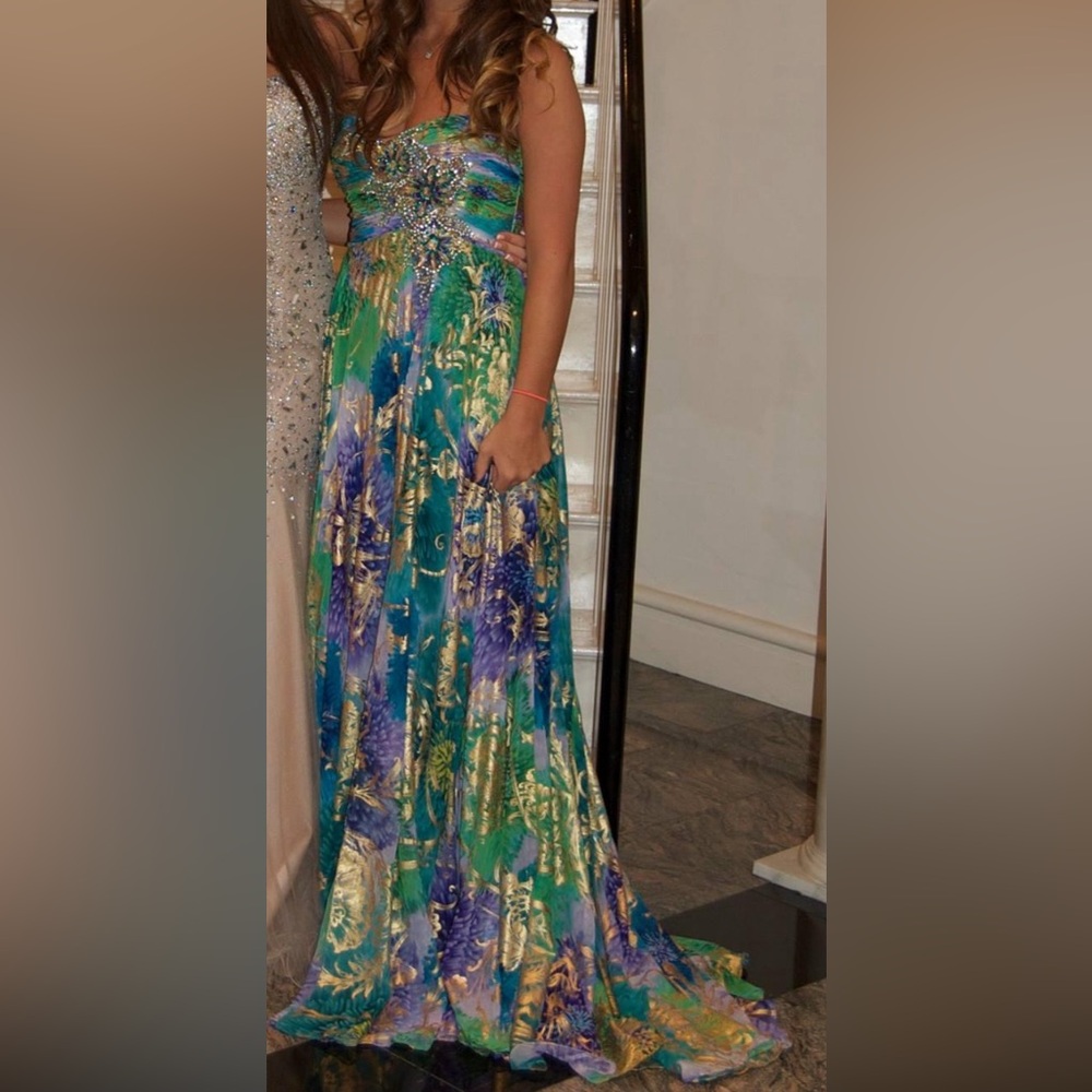Mac Duggal Strapless Gown